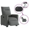 vidaXL Fauteuil inclinable électrique gris foncé tissu
