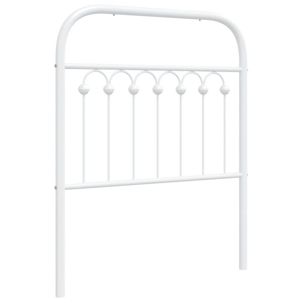 vidaXL T&ecirc;te de lit de remplacement m&eacute;tal blanc 75 cm