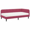 vidaXL Cadre de lit d'angle Bordeaux 90 x 200 cm Velours