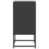 vidaXL Table de chevet noir 36x39x78 cm acier