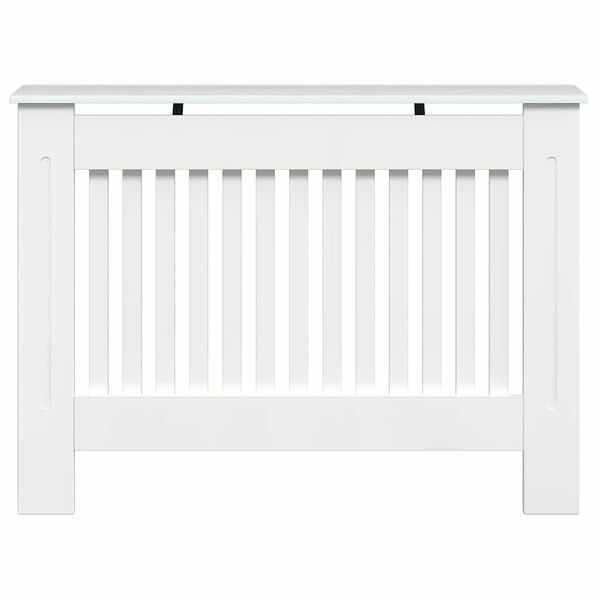 vidaXL Cache-Radiateur Blanc brillant 112 x 19 x 81,5 cm