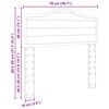 vidaXL T&ecirc;te de lit avec t&ecirc;te de lit Ch&ecirc;ne noir 75 cm Bois d'ing&eacute;nierie