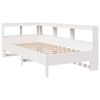 vidaXL Lit biblioth&egrave;que sans matelas blanc 75x190cm bois de pin massif
