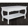 vidaXL Table basse 2 couches MDF Blanc