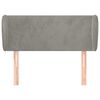vidaXL T&ecirc;te de lit avec oreilles Gris clair 93x23x78/88 cm Velours