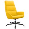 vidaXL Chaise de relaxation avec repose-pied Jaune moutarde Velours