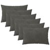 vidaXL Housse de coussin 6 pcs HEERLEN Gris fonc&eacute; 50 x 75 cm Velours