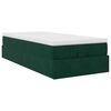 vidaXL Cadre de lit ottoman avec matelas vert fonc&eacute; 100x200 cm velours