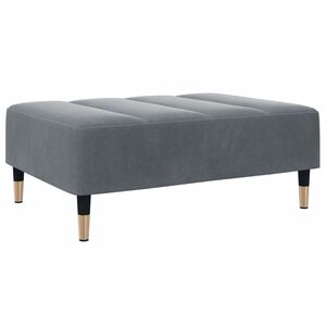 vidaXL Repose-pied gris fonc&eacute; 77x55x31 cm velours
