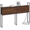 vidaXL Headboard de Rangement avec Station de Charge Ch&ecirc;ne marron