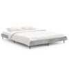 vidaXL Cadre de lit sans matelas gris béton 140x190 cm