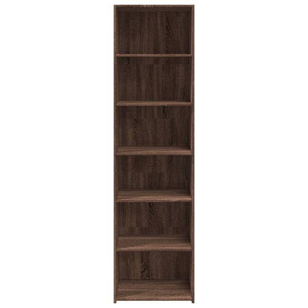 vidaXL Buffet haut chêne marron 50x41x185 cm bois d'ingénierie