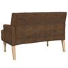 vidaXL Banc avec coussins marron 113x64,5x75,5 cm similicuir daim