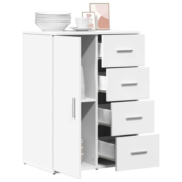 vidaXL Buffet blanc 59x39x80 cm bois d'ing&eacute;nierie