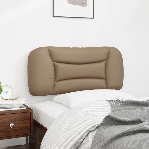 vidaXL Coussin de t&ecirc;te de lit Hvar cappuccino 80 cm similicuir