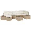 vidaXL Ensemble de canapé de jardin avec coussin 8 pcs Beige polyrotin