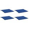 vidaXL Coussins de chaise de jardin lot de 4 bleu royal 40x40x4 cm