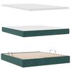 vidaXL Lit avec rangement et matelas Vert fonc&eacute; 160 x 200 cm Velours