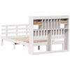 vidaXL Lit biblioth&egrave;que sans matelas blanc 135x190 cm bois pin massif
