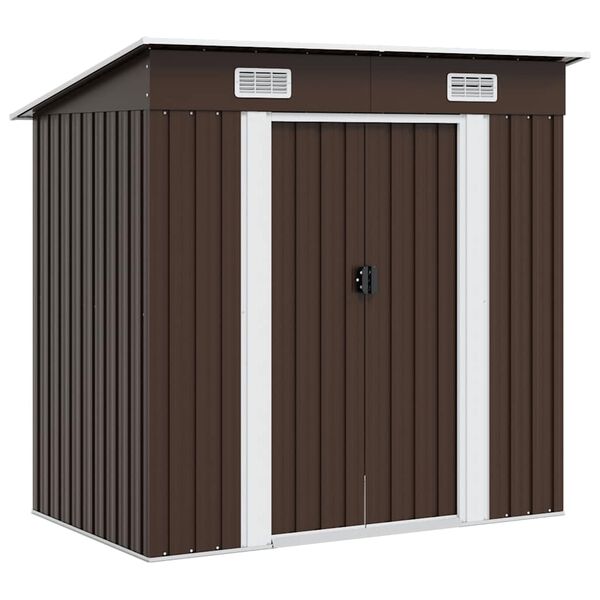 vidaXL Abri de stockage pour jardin Marron 194x121x181 cm Acier