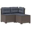 vidaXL Canap&eacute; de jardin 3 places avec coussins look rattan 3 place PP