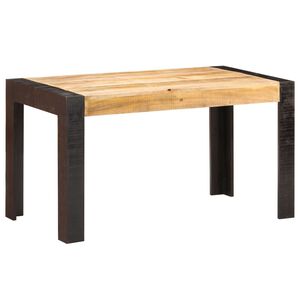 vidaXL Table de salle &agrave; manger 140x70x76 cm Bois de manguier brut