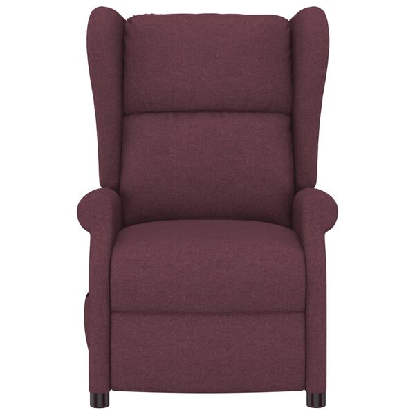 vidaXL Fauteuil &eacute;lectrique de massage &agrave; oreilles violet tissu
