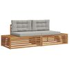 vidaXL 2 pc Ensemble de canap&eacute;s d'ext&eacute;rieur Gris Naturel et Clair