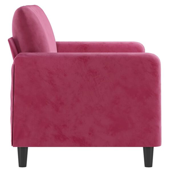 vidaXL Canapé à 2 places Rouge bordeaux 120 cm Velours