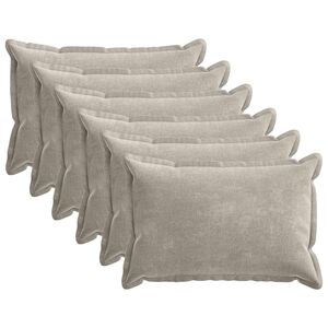 vidaXL Housse de coussin 6 pcs HOUTEN Gris clair 40 x 60 cm