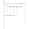 vidaXL T&ecirc;te de lit de remplacement m&eacute;tal blanc 80 cm