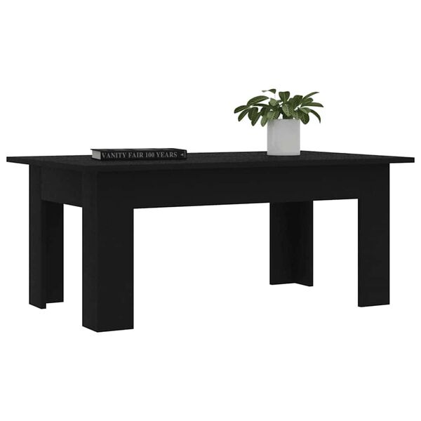 vidaXL Table basse Noir 100x60x42 cm Bois d&rsquo;ing&eacute;nierie