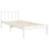 vidaXL Cadre de lit sans matelas blanc bois de pin massif