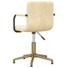 vidaXL Chaises pivotantes &agrave; manger lot de 4 cr&egrave;me velours