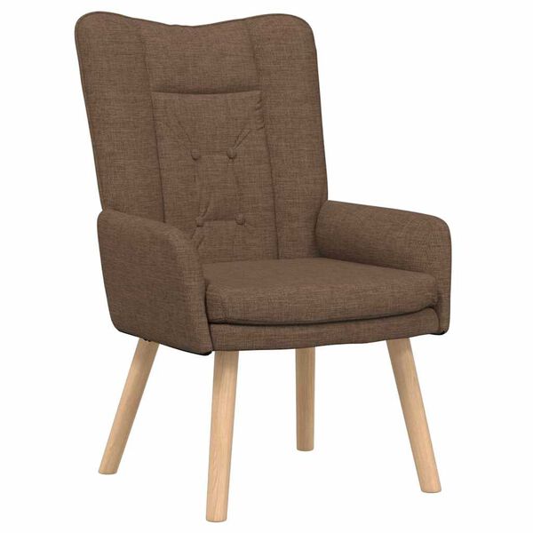 vidaXL fauteuil Marron 63 x 67 x 94 cm Tissu et contreplaqu&eacute;