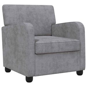 vidaXL Fauteuil Gris clair Chenille