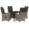 vidaXL Ensemble de salle &agrave; manger pour jardin 5 pc Gris polyrotin