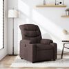 vidaXL Fauteuil inclinable Marron fonc&eacute; Tissu
