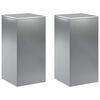 vidaXL Support de Plante 2 pcs Argent&eacute; 30 x 30 x 60 cm