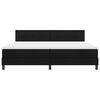 vidaXL Lit &agrave; ressorts avec matelas Noir 200 x 200 cm tissu