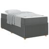 vidaXL Cadre de lit avec matelas Gris fonc&eacute; 90 x 200 cm tissu