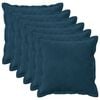 vidaXL Housse de coussin 6 pcs HOUTEN Bleu 35 x 35 cm Velours