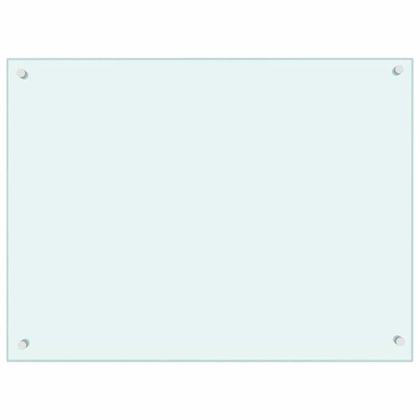 vidaXL Dosserets de cuisine 2 pcs blanc 80x60 cm verre trempé