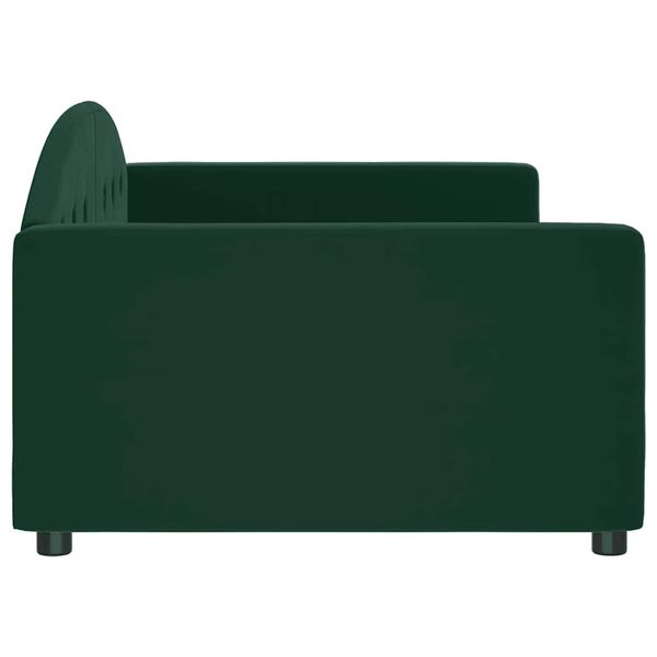 vidaXL Lit de repos sans matelas vert fonc&eacute; 100x200 cm velours