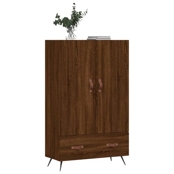 vidaXL Buffet haut ch&ecirc;ne marron 69,5x31x115 cm bois d'ing&eacute;nierie