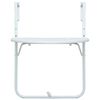 vidaXL Table de balcon Blanc 60x64x83,5 cm Plastique Aspect de rotin