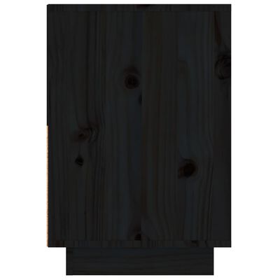 vidaXL Tables de chevet 2 pcs Noir 60x34x51 cm Bois de pin solide