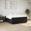 vidaXL Sommier &agrave; lattes de lit avec matelas Noir 180x200 cm Tissu