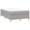 vidaXL Sommier &agrave; lattes de lit et matelas gris clair 120x190 cm tissu