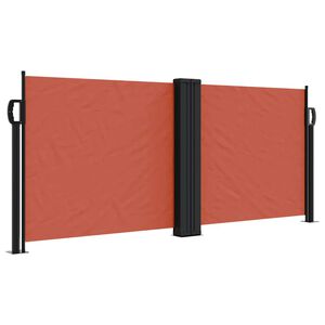 vidaXL Auvent lat&eacute;ral r&eacute;tractable terre cuite 100x600 cm
